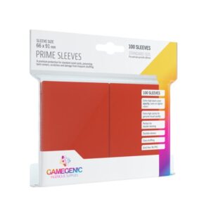 Obaly na karty - Gamegenic - Prime Sleeves Red 66 x 91 mm  - 100 ks